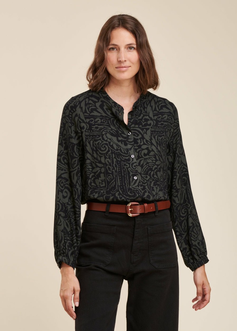 LA FEE maraboutee Losvallende Blouse Met Tweekleurige Print