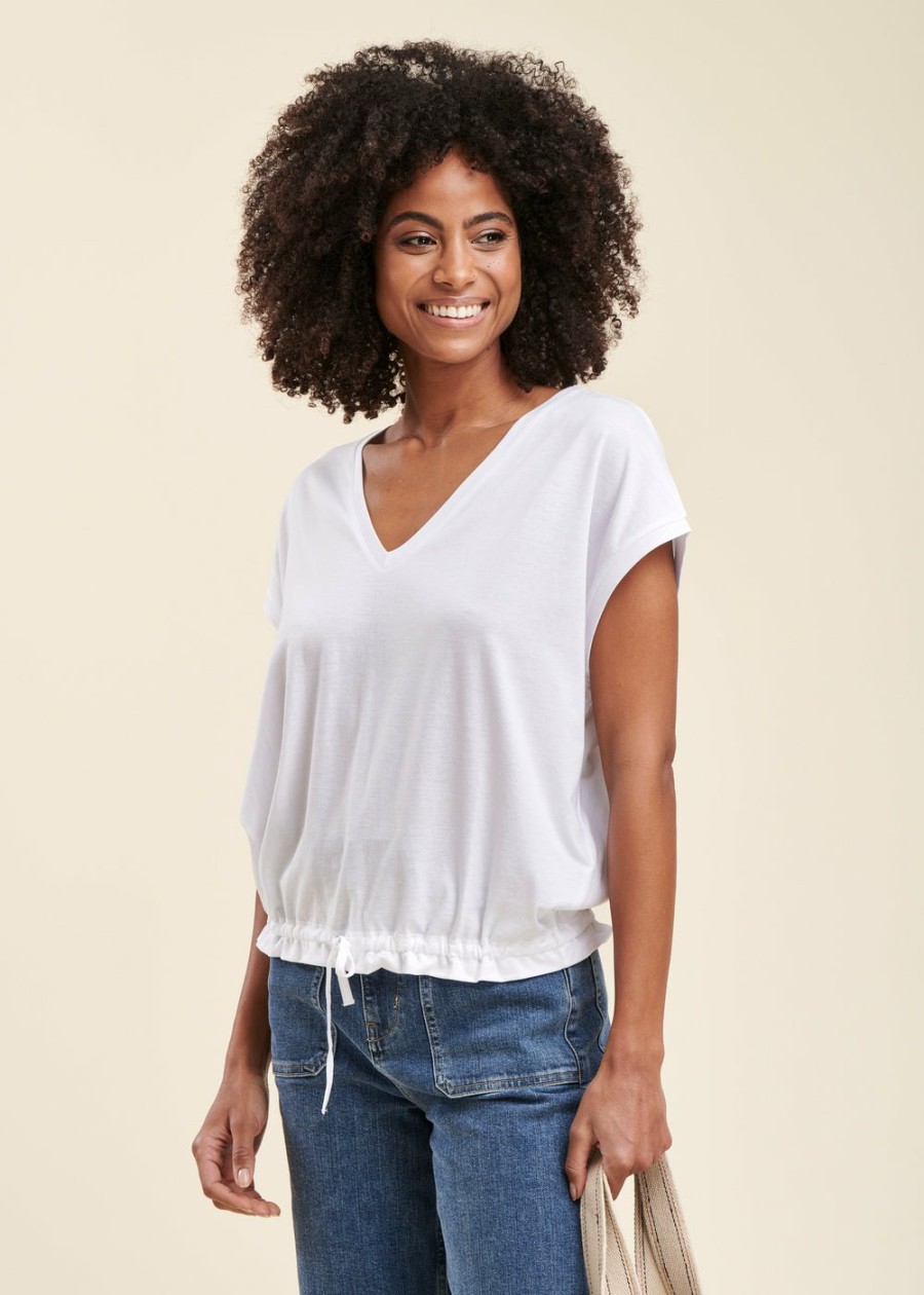 LA FEE maraboutee Lyocell T-Shirt Met Korte Mouwen