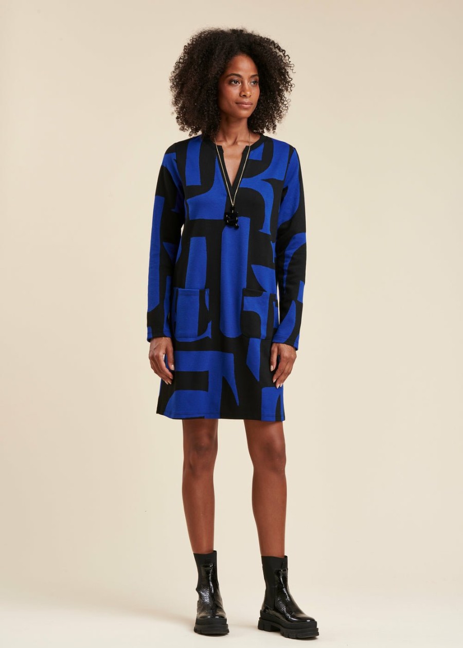 LA FEE maraboutee Jersey Jurk Met Geometrisch Patroon