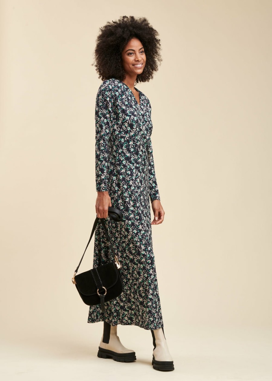 LA FEE maraboutee Maxi-Jurk Met Bloemenprint In Ecovero Viscose