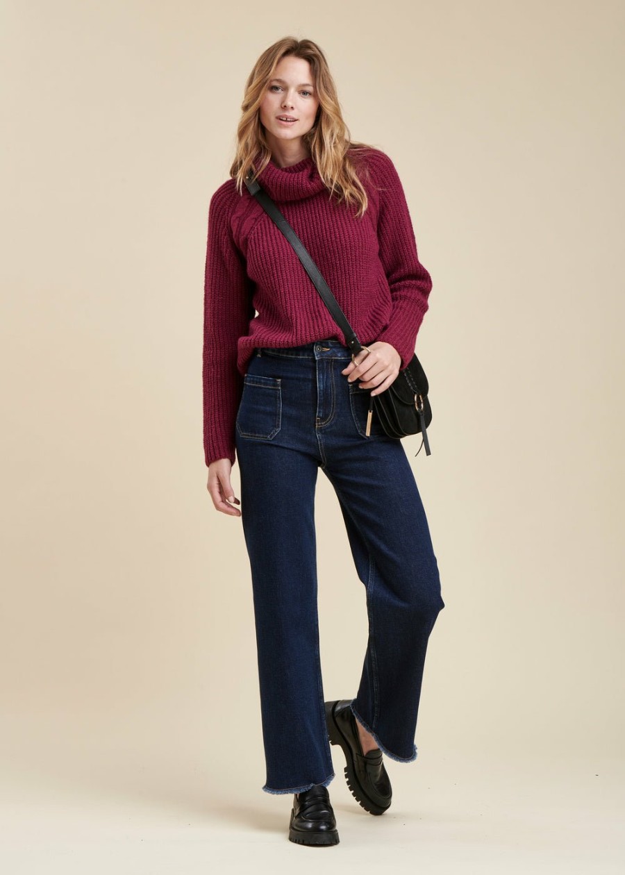 LA FEE maraboutee Ecologisch Katoenen Flare Jeans