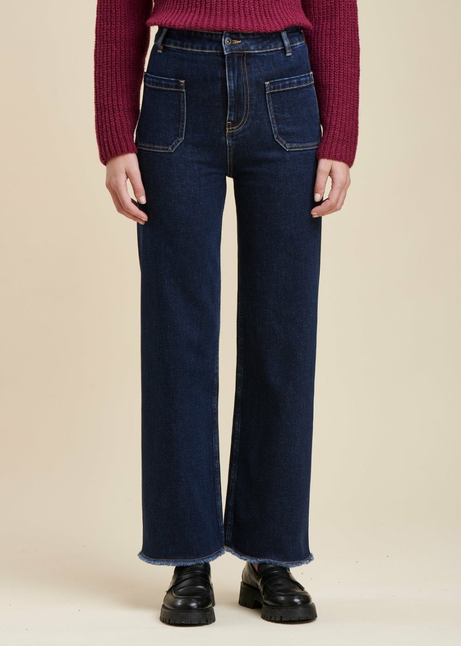 LA FEE maraboutee Ecologisch Katoenen Flare Jeans