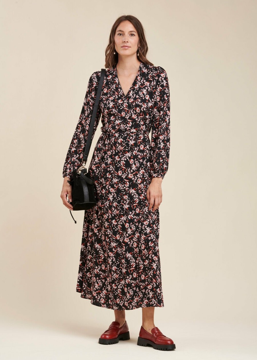 LA FEE maraboutee Maxi Wikkeljurk Met Bloemenprint