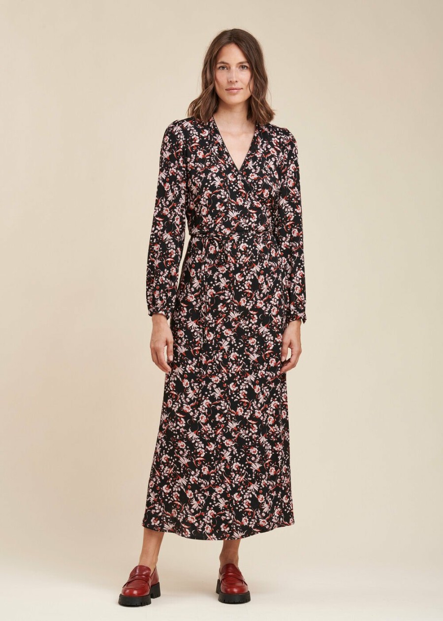 LA FEE maraboutee Maxi Wikkeljurk Met Bloemenprint