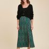 LA FEE maraboutee Lange E Rok Met Split Met Etnische Print En Elastische Tailleband