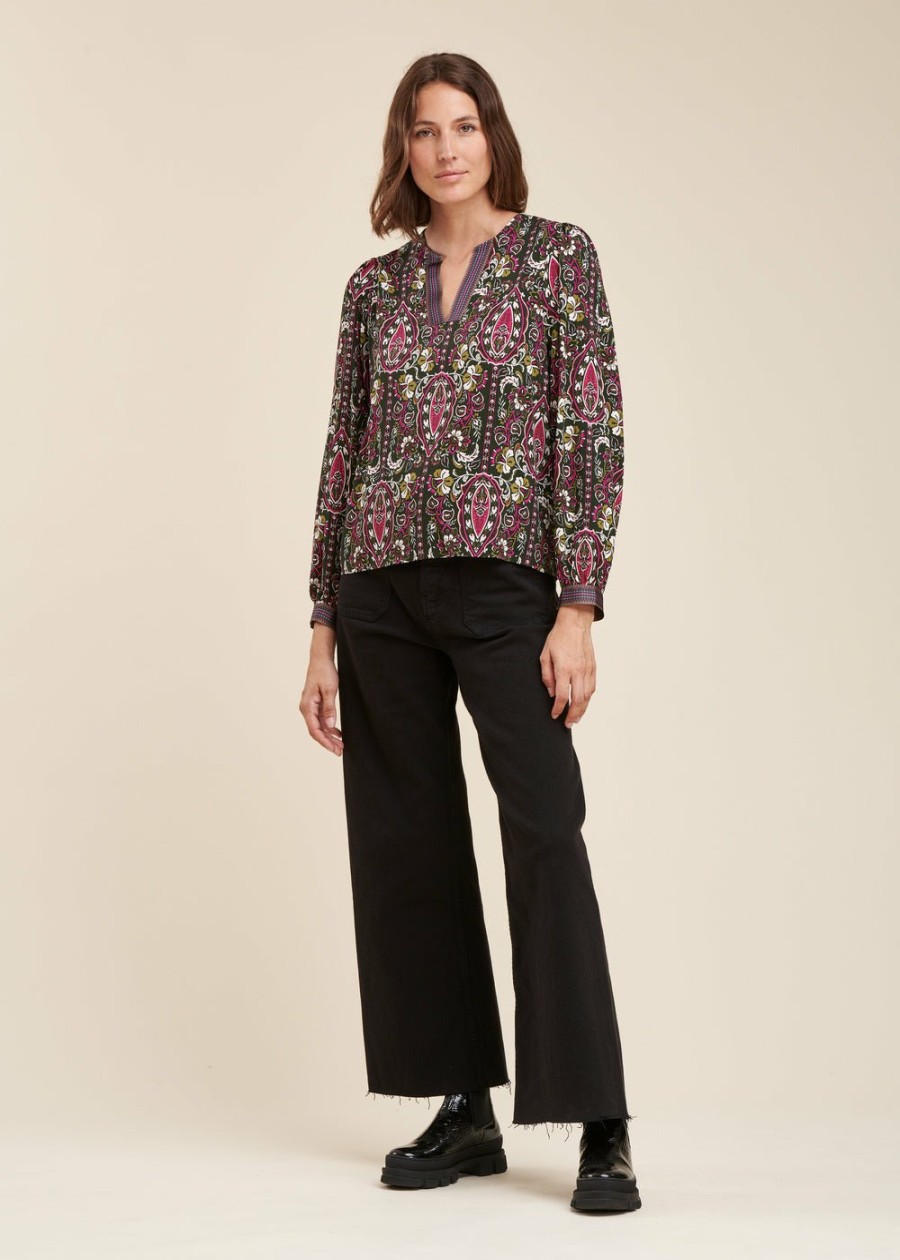 LA FEE maraboutee Top Met Bloemenprint In Ecovero Viscose