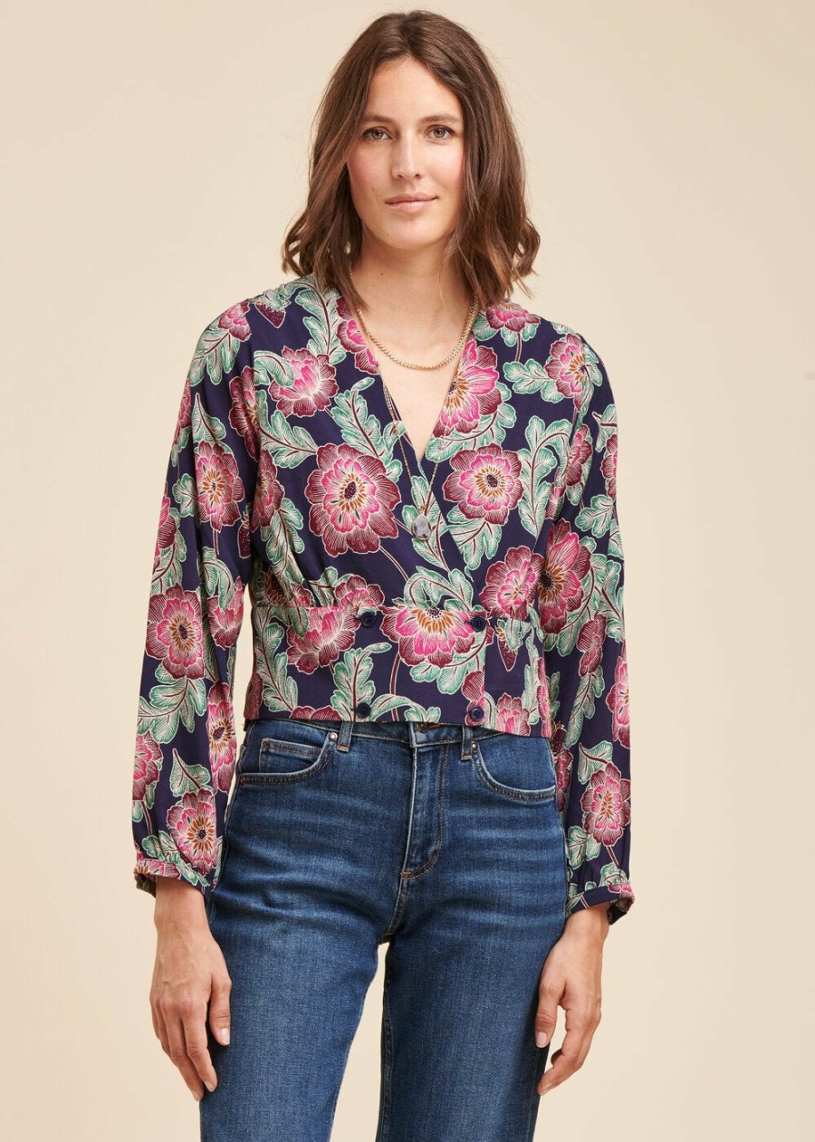 LA FEE maraboutee Overslag Blouse Met Bloemenprint