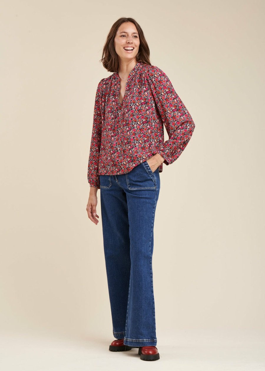 LA FEE maraboutee Top Met Bloemenprint In Ecovero Viscose