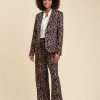 LA FEE maraboutee Loszittende Broek Met Luipaardprint