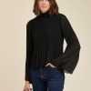 LA FEE maraboutee Geplooide Polyester Voile Top