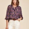 LA FEE maraboutee Losvallend Shirt Van Ecovero Viscose Met Print