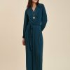 LA FEE maraboutee Maxi-Jurk Van Geplooide Jersey