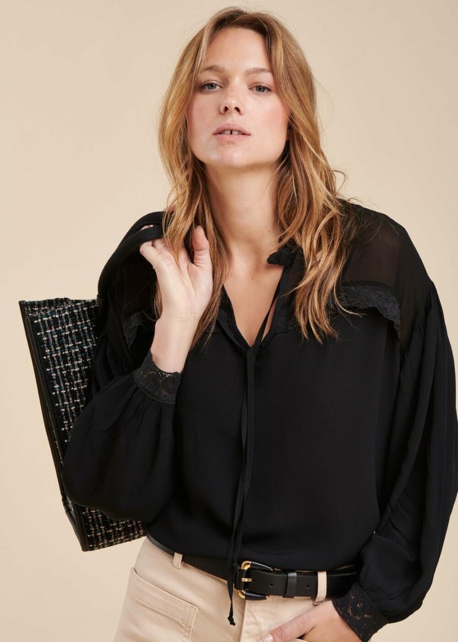 LA FEE maraboutee Oversized Top Van Viscose Crepe