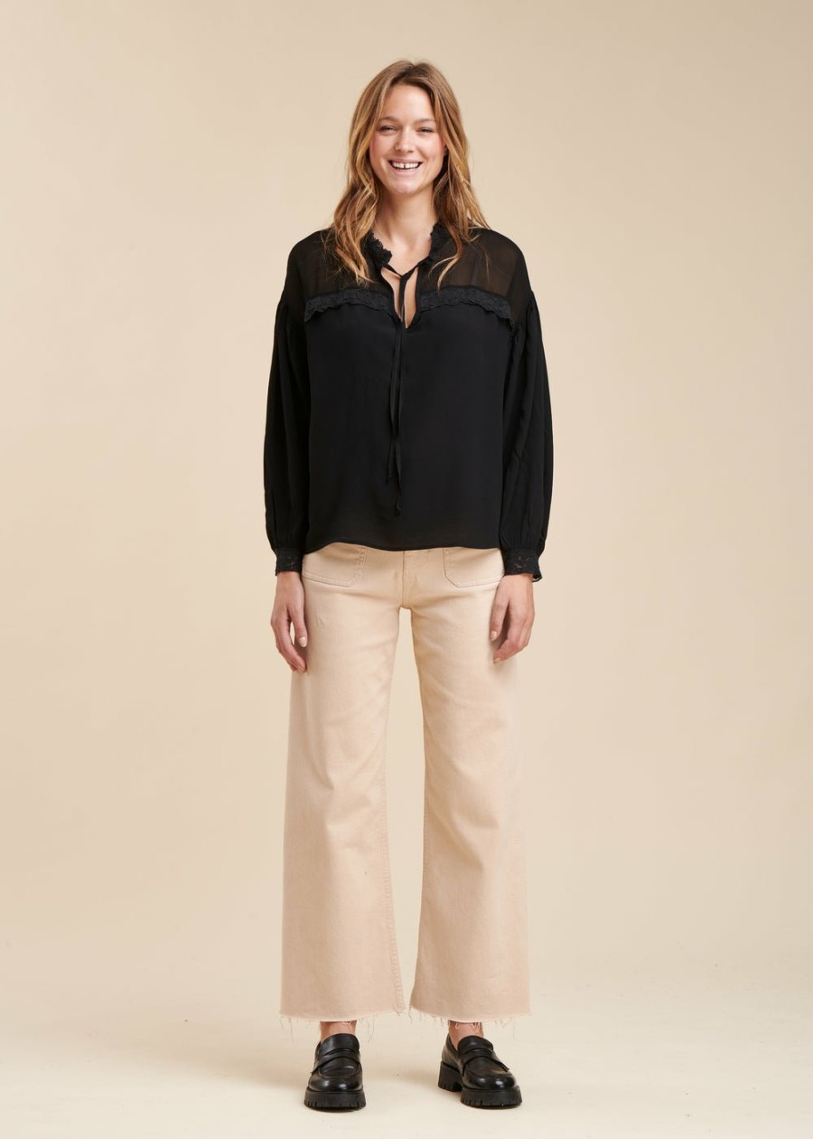 LA FEE maraboutee Oversized Top Van Viscose Crepe