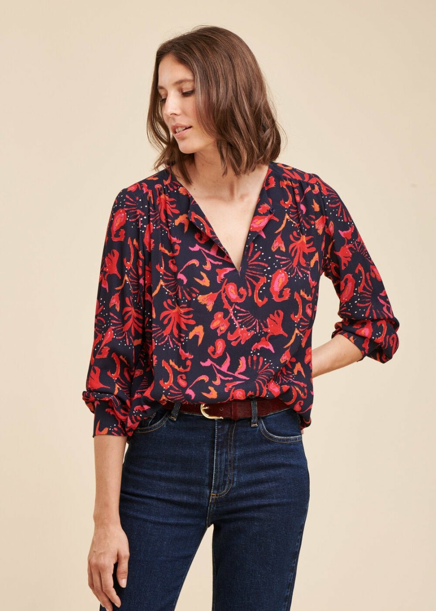 LA FEE maraboutee Losse Top Met Bloemenprint