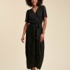 LA FEE maraboutee Maxi-Jurk Met Faux Wikkel In Voile Met Paillettenprint