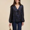 LA FEE maraboutee Voile Blouse Met Pailletten