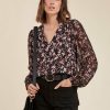 LA FEE maraboutee Bi-Materiaal Top Met Bloemenprint